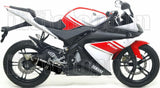 Exhaust Tip With Noise Certification Thunder Black Aluminium Carbon - Arrow Special Parts Compatible With Yamaha Yzf-R 125 (2008-2013)