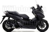 Impianto Di Scarico Completo Non Catalizzato E Con Omologazione Suono Urban Alluminio Nero Acciaio Nero - Arrow Special Parts Compatibile Con Honda Forza 125 (2017-2020)