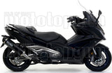 Complete Catalytic Exhaust System With Sound Certification Urban Black Aluminium Stainless Steel Black - Arrow Special Parts Compatible With Kymco Ak 550 (2017-2020)