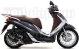 Impianto Di Scarico Completo Catalizzato E Con Omologazione Suono Urban Alluminio Nero Acciaio Nero - Arrow Special Parts Compatibile Con Piaggio Medley 150 (2016-2019)