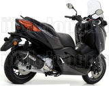 Terminale Di Scarico Non Catalizzato E Con Omologazione Suono Urban Alluminio Nero Acciaio Nero - Arrow Special Parts Compatibile Con Yamaha X-Max 125 (2018-2020)