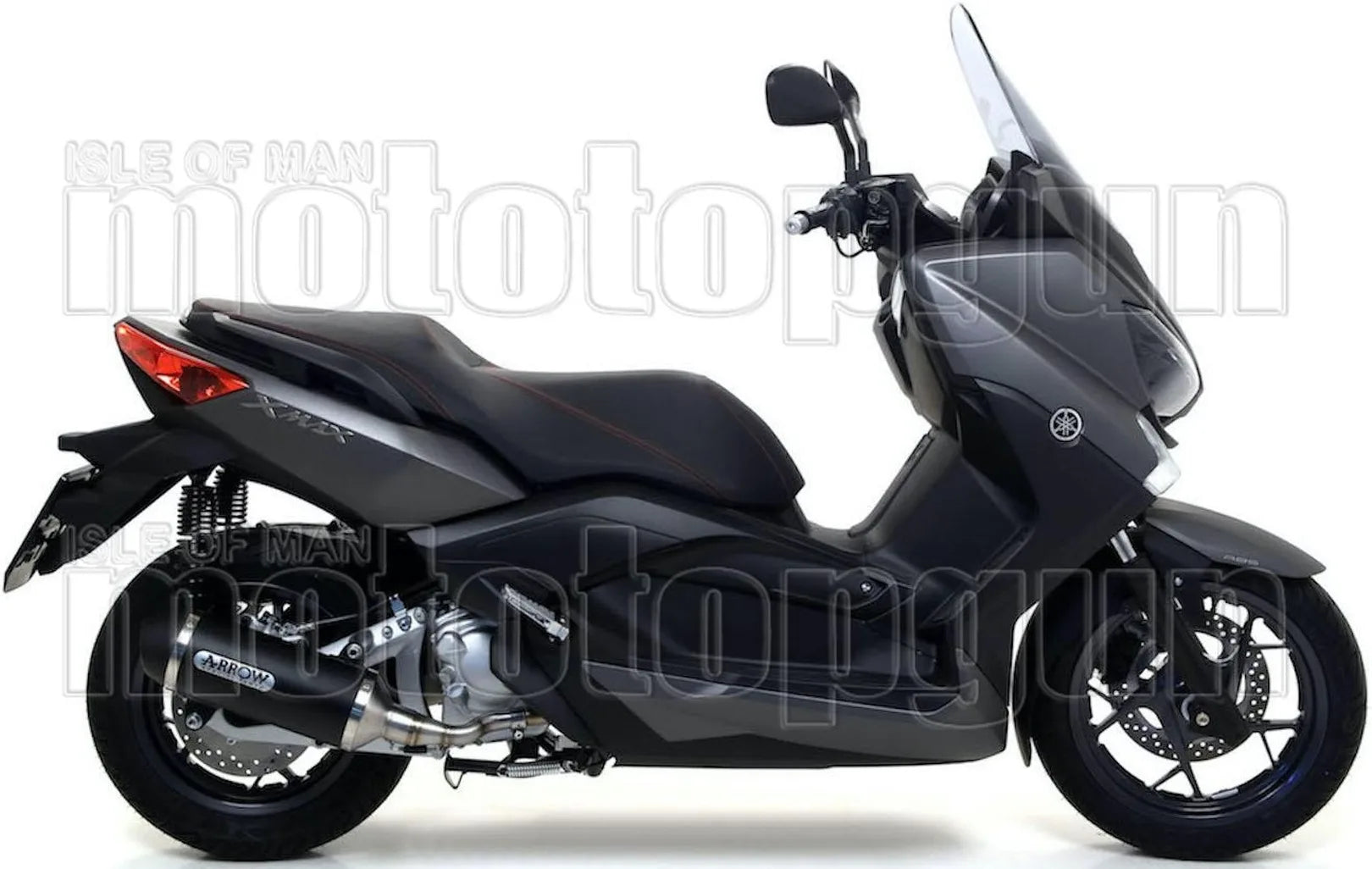Terminale Di Scarico Catalizzato E Con Omologazione Suono Urban Alluminio Nero Acciaio Nero - Arrow Special Parts Compatibile Con Yamaha X-Max 250 (2009-2016)