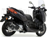 Terminale Di Scarico Non Catalizzato E Con Omologazione Suono Urban Alluminio Nero Acciaio Nero - Arrow Special Parts Compatibile Con Yamaha X-Max 400 (2017-2020)