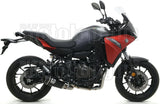 Impianto Di Scarico Completo Non Catalizzato E Con Omologazione Suono Works Nichrom Nero Carbonio - Arrow Special Parts Compatibile Con Yamaha Mt-07 (2021-2024)