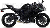 Impianto Di Scarico Completo Non Catalizzato E Con Omologazione Suono X-Kone Nichrom Carbonio - Arrow Special Parts Compatibile Con Kawasaki Ninja 650 (2017-2020)