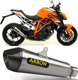 Terminale Di Scarico Catalizzato E Con Omologazione Suono X-Kone Nichrom Carbonio - Arrow Special Parts Compatibile Con Ktm 1290 Superduke R (2014-2016)