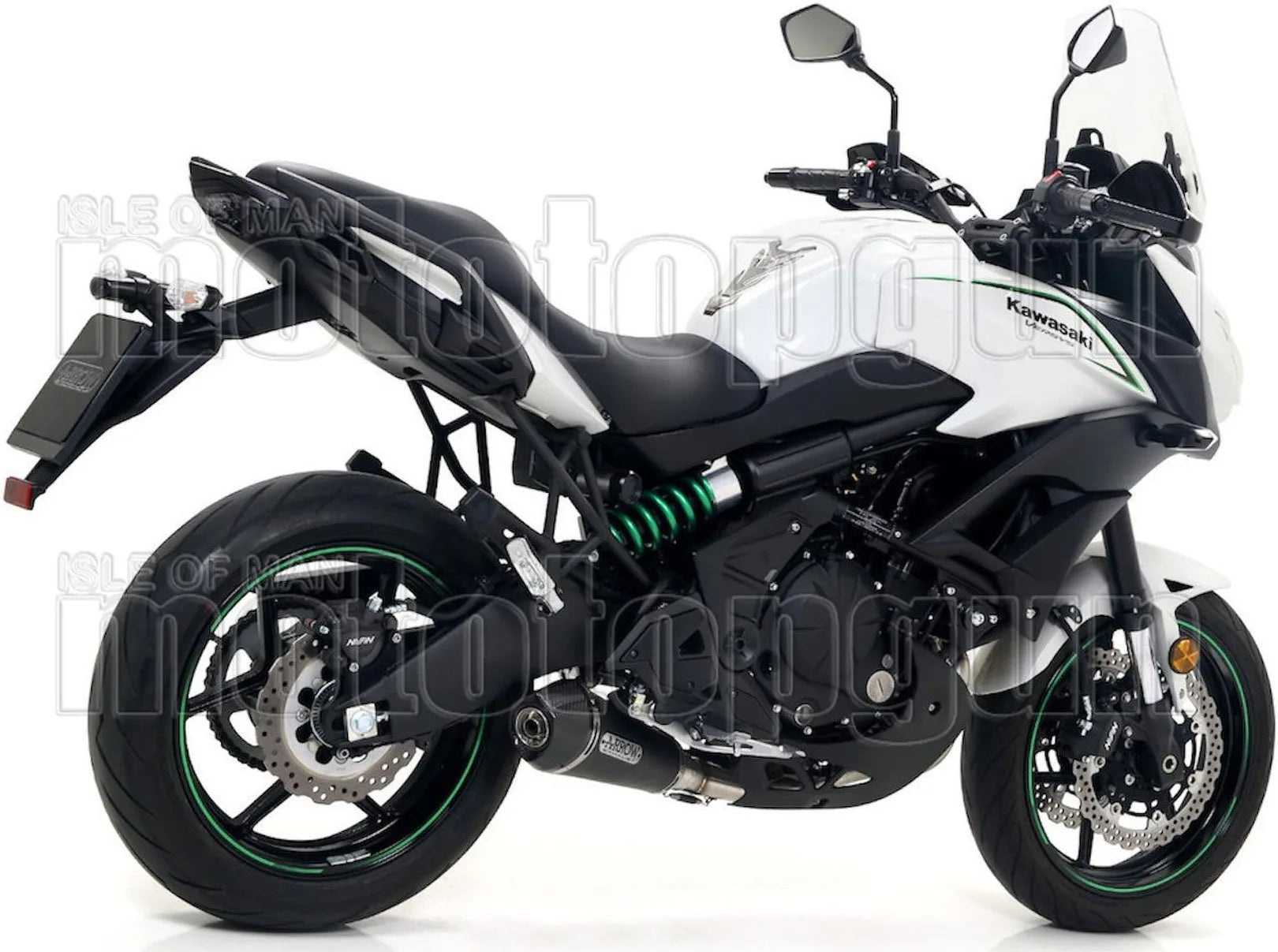 Impianto Di Scarico Completo Catalizzato E Con Omologazione Suono X-Kone Nichrom Nero Carbonio - Arrow Special Parts Compatibile Con Kawasaki Versys 650 (2017-2022)