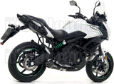 Impianto Di Scarico Completo Non Catalizzato E Con Omologazione Suono X-Kone Nichrom Nero Carbonio - Arrow Special Parts Compatibile Con Kawasaki Versys 650 (2017-2022)
