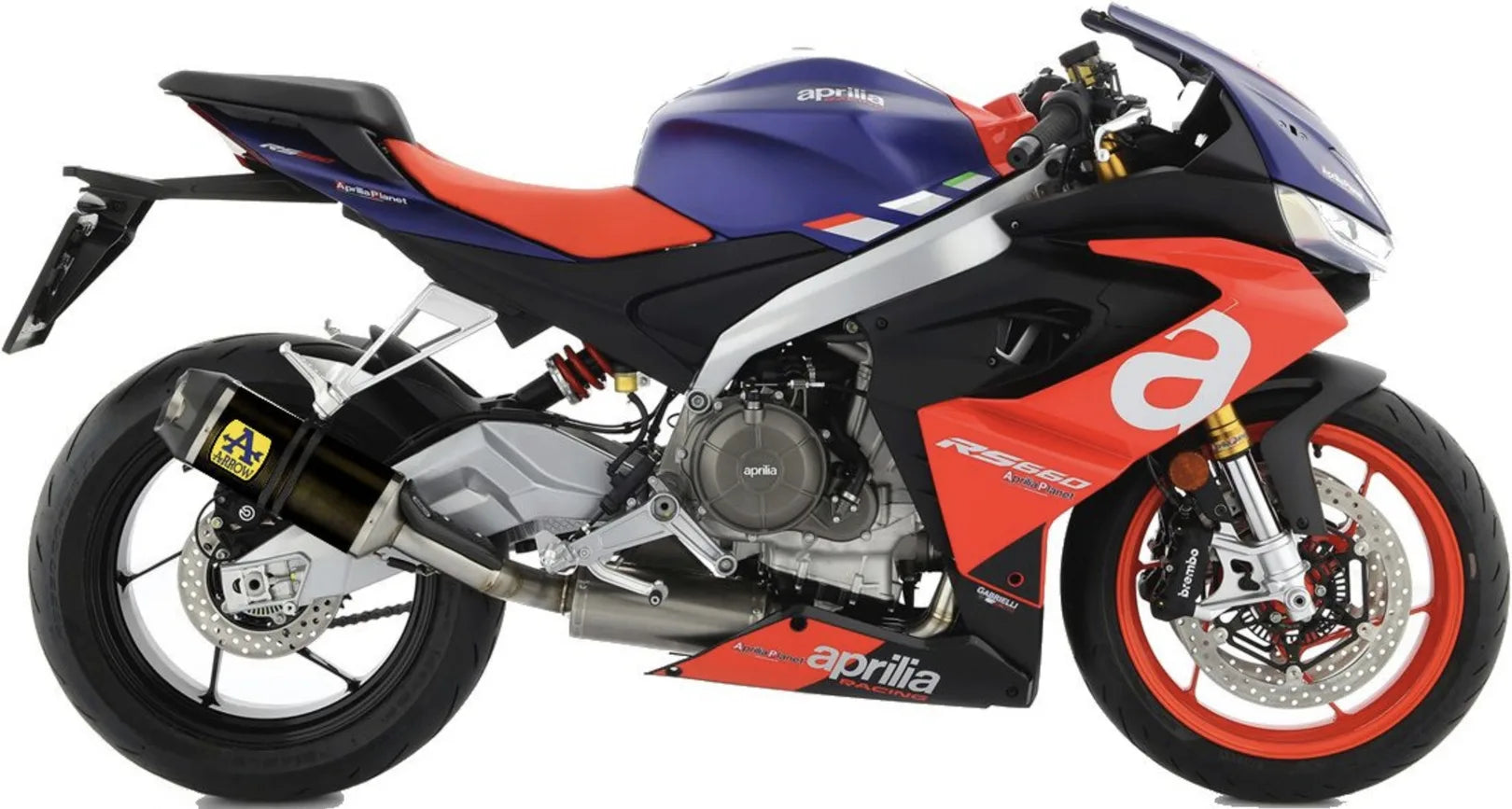 Impianto Di Scarico Completo Catalizzato E Con Omologazione Suono Indy-Race Alluminio Nero Carbonio - Arrow Special Parts Compatibile Con Aprilia Tuono 660 (2021-2024)