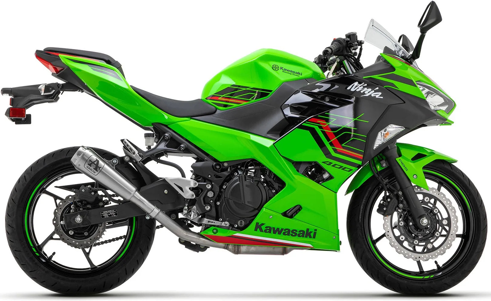 Impianto Di Scarico Completo Non Catalizzato E Con Omologazione Suono Pro-Race Nichrom Acciaio - Arrow Special Parts Compatibile Con Kawasaki Z 400 (2023)