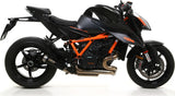 Terminale Di Scarico Con Omologazione Suono Pro-Race Nichrom Nero Acciaio - Arrow Special Parts Compatibile Con Ktm 1290 Superduke R (2020-2023)
