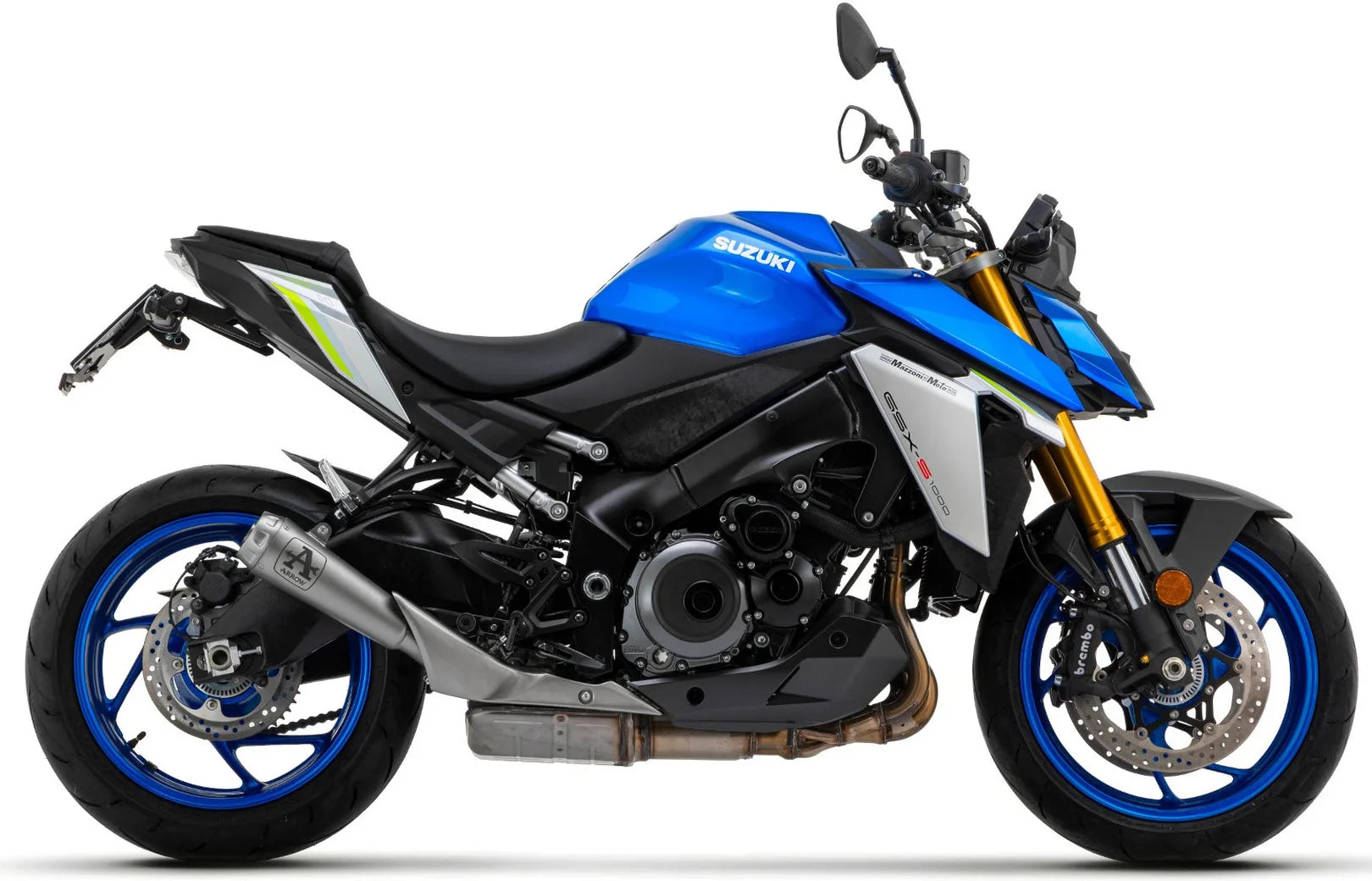 Terminale Di Scarico Con Omologazione Suono Pro-Race Titanio Titanio - Arrow Special Parts Compatibile Con Suzuki Gsx-S 1000 Gt (2021-2024)