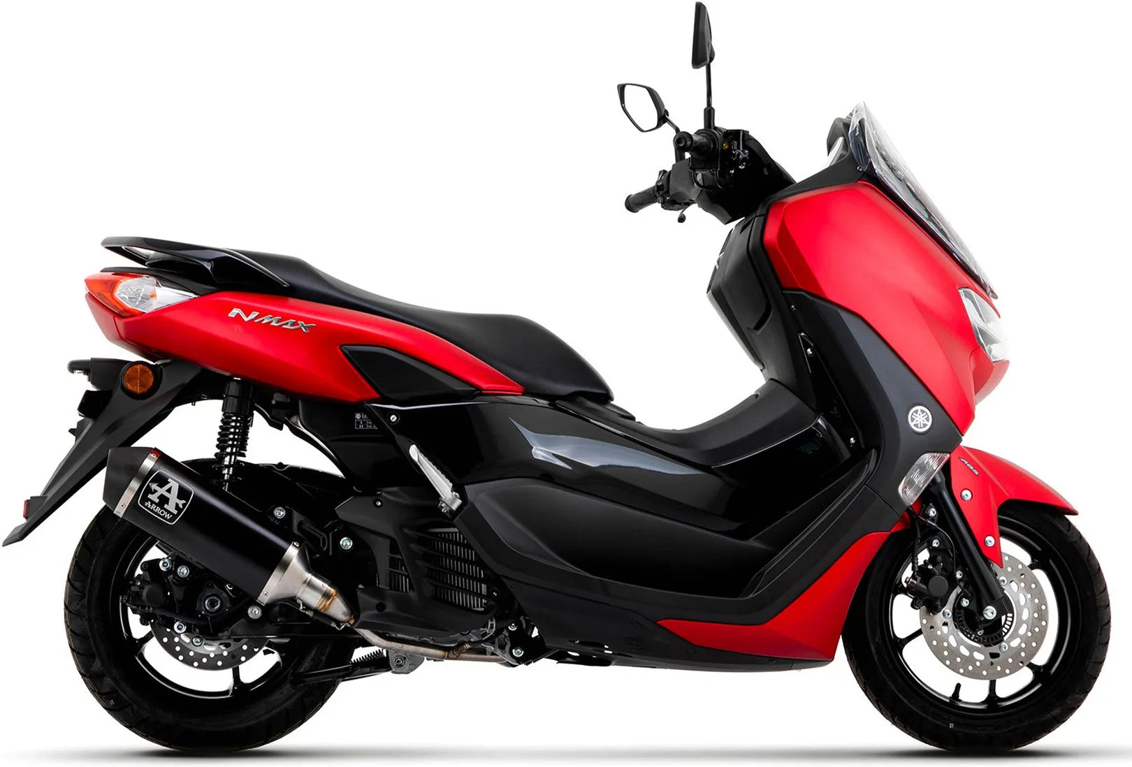 Impianto Di Scarico Completo Non Catalizzato E Con Omologazione Suono Urban Alluminio Nero Acciaio Nero - Arrow Special Parts Compatibile Con Yamaha N-Max 125 (2021-2024)