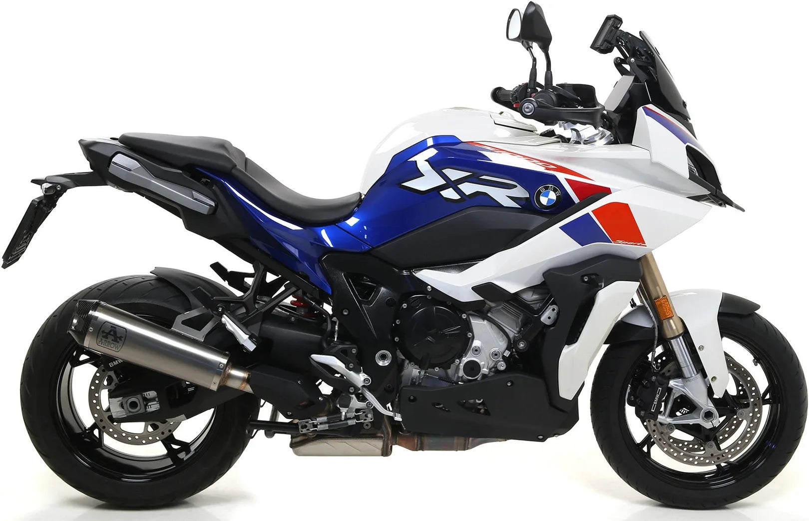 Impianto Di Scarico Completo Non Catalizzato E Con Omologazione Suono Works Titanio Carbonio - Arrow Special Parts Compatibile Con Bmw S 1000 Xr (2020-2023)