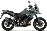 Terminale Di Scarico Con Omologazione Suono Explorer Alluminio Nero Fondello Carby - Arrow Special Parts Compatibile Con Suzuki V-Strom 1050 (2025-2026)