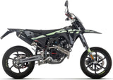 Terminale Di Scarico Con Omologazione Suono Icon Alluminio Nero Fondello Carby - Arrow Special Parts Compatibile Con Fantic Motor Xef 125 (2025-2026)