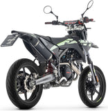 Terminale Di Scarico Con Omologazione Suono Icon Alluminio Nero Fondello Carby - Arrow Special Parts Compatibile Con Fantic Motor Xmf 125 (2025-2026)