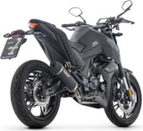 Impianto Di Scarico Completo Non Catalizzato E Con Omologazione Suono Icon Alluminio Nero Fondello Carby - Arrow Special Parts Compatibile Con Zontes Zt 125 U (2025-2026)