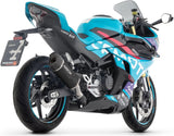 Impianto Di Scarico Completo Non Catalizzato E Con Omologazione Suono Indy-Race Evo Alluminio Nero Fondello Carby - Arrow Special Parts Compatibile Con Cfmoto 450 Sr (2025-2026)