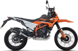 Terminale Di Scarico Con Omologazione Suono Indy-Race Evo Alluminio Nero Fondello Carby - Arrow Special Parts Compatibile Con Ktm 125 Enduro R (2025-2026)