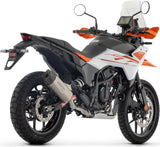 Impianto Di Scarico Completo Non Catalizzato E Con Omologazione Suono Indy-Race Evo Alluminio Nero Fondello Carby - Arrow Special Parts Compatibile Con Ktm 390 Adventure X (2025-2026)