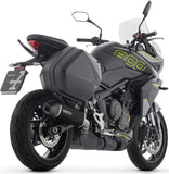 Exhaust Tip With Noise Certification Indy Race Evo Black Aluminium Carby End Cap - Arrow Special Parts Compatible With Triumph Tiger 800 Sport (2025-2026)