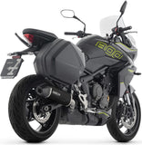 Terminale Di Scarico Con Omologazione Suono Indy Race Evo Alluminio Nero Fondello Carby - Arrow Special Parts Compatibile Con Triumph Tiger 800 Sport (2025-2026)