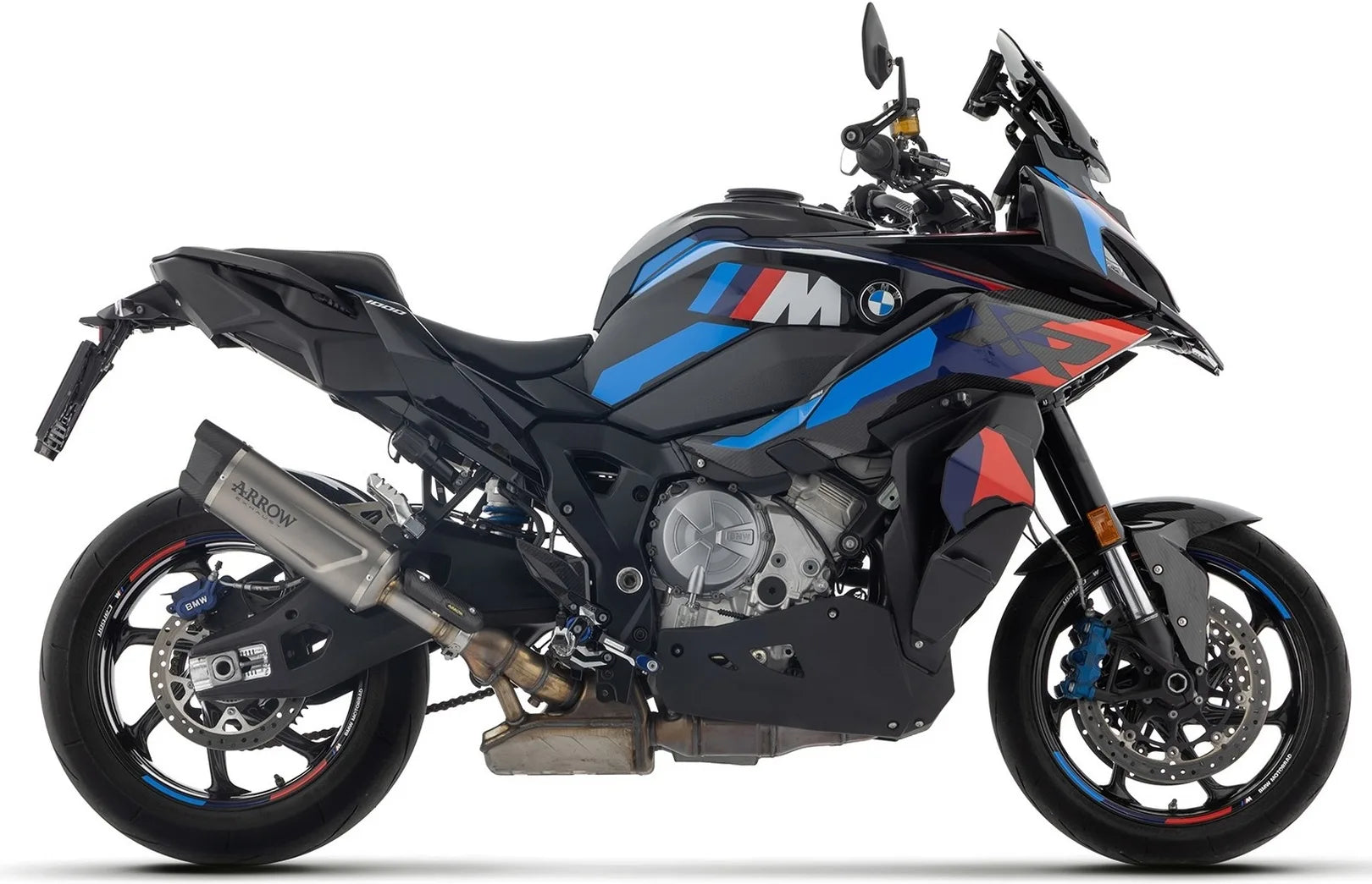 Impianto Di Scarico Completo Non Catalizzato E Con Omologazione Suono Indy-Race Evo Titanio Fondello Carby - Arrow Special Parts Compatibile Con Bmw M 1000 Xr (2025-2026)