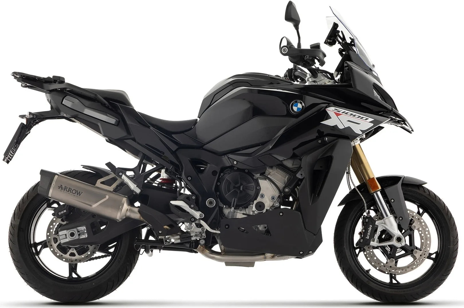 Impianto Di Scarico Completo Non Catalizzato E Con Omologazione Suono Indy-Race Evo Titanio Fondello Carby - Arrow Special Parts Compatibile Con Bmw S 1000 Xr (2024-2026)
