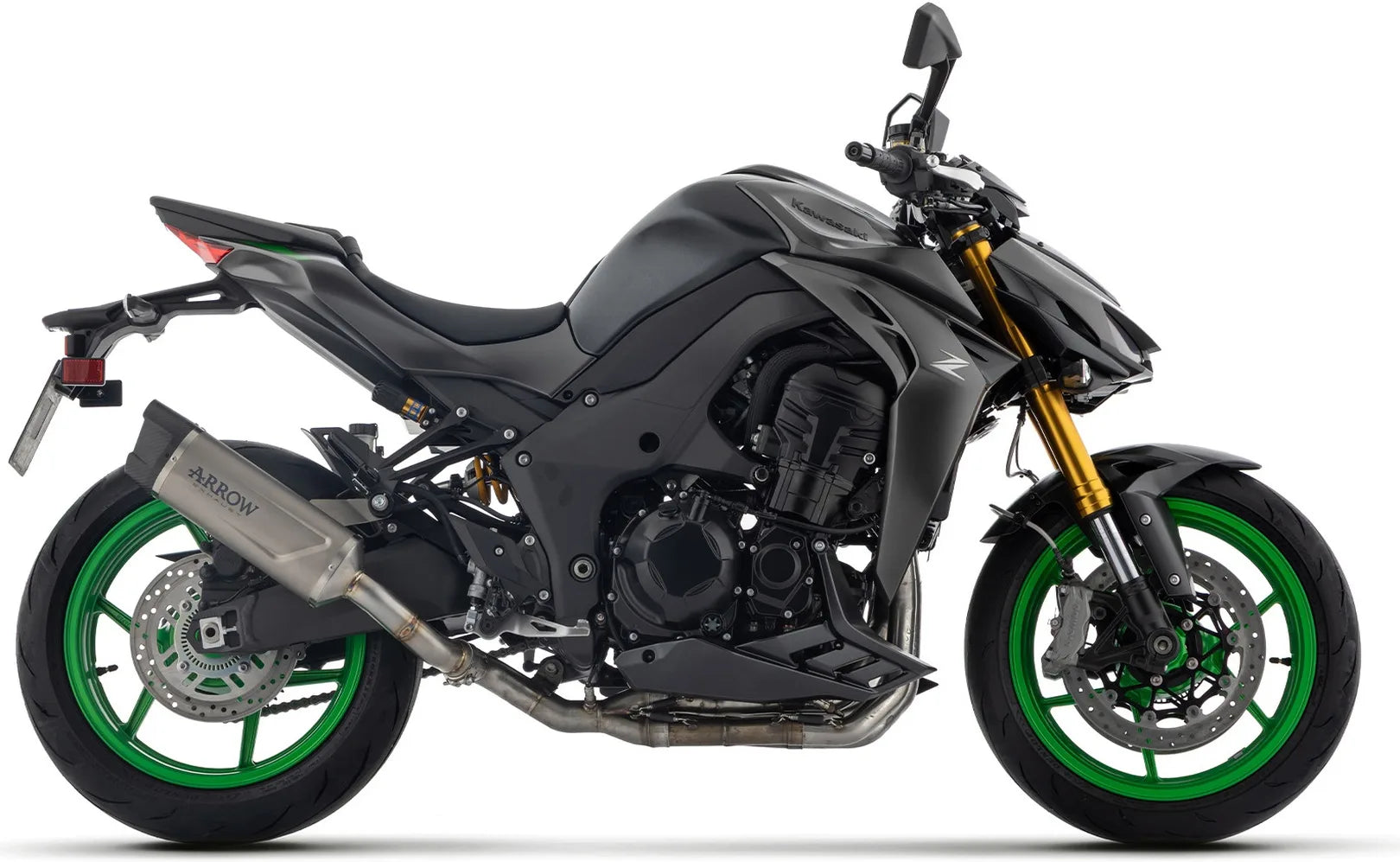 Impianto Di Scarico Completo Non Catalizzato E Con Omologazione Suono Indy-Race Evo Titanio Fondello Carby - Arrow Special Parts Compatibile Con Kawasaki Z 1100 (2025-2026)