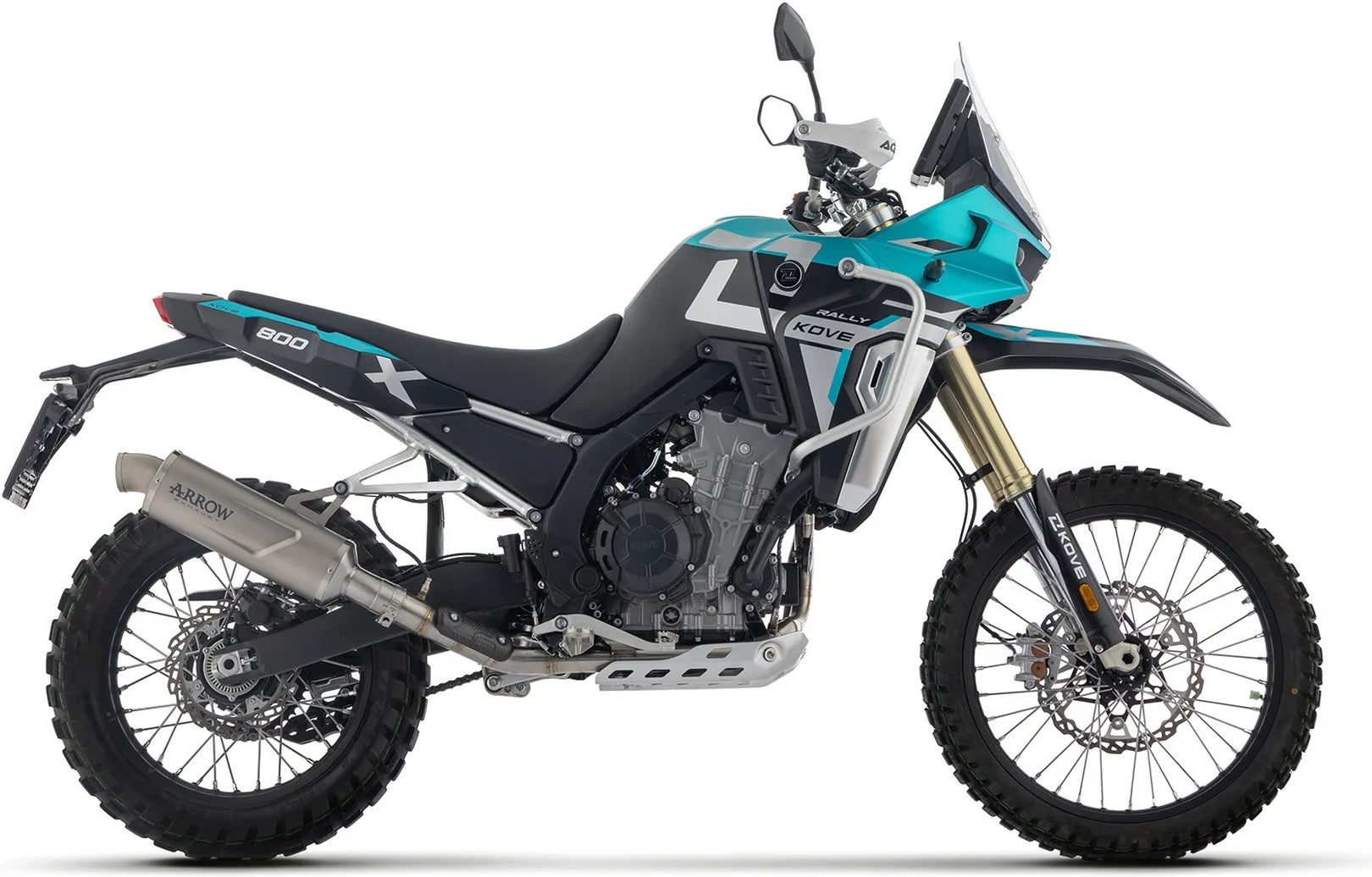 Impianto Di Scarico Completo Non Catalizzato E Con Omologazione Suono Indy-Race Evo Titanio - Arrow Special Parts Compatibile Con Kove Moto 800 X Pro (2025-2026)