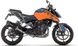 Impianto Di Scarico Completo Non Catalizzato E Con Omologazione Suono Indy-Race Alluminio Nero Carbonio - Arrow Special Parts Compatibile Con Ktm 125 Duke (2024-2026)