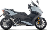 Impianto Di Scarico Completo Non Catalizzato E Senza Omologazione Suono Indy-Race Titanio Nero Fondello Carby - Arrow Special Parts Compatibile Con Yamaha T-Max 560 (2025-2026)