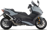 Impianto Di Scarico Completo Non Catalizzato E Senza Omologazione Suono Pista Alluminio Nero Fondello Carby - Arrow Special Parts Compatibile Con Yamaha T-Max 560 (2025-2026)