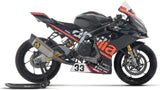 Impianto Di Scarico Completo Non Catalizzato E Senza Omologazione Suono Pista Competition Sport Bike Titanio Fondello In Carbonio - Arrow Special Parts Compatibile Con Aprilia Rs 660 (2025-2026)