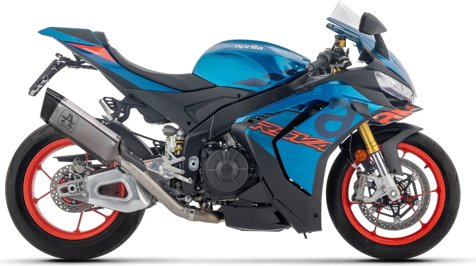 Impianto Di Scarico Completo Non Catalizzato E Senza Omologazione Suono Pista Titanio Fondello Carby - Arrow Special Parts Compatibile Con Aprilia Tuono V4 1100 (2025-2026)