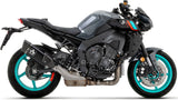 Impianto Di Scarico Completo Non Catalizzato E Senza Omologazione Suono Pista Full Titanio Nero Carbonio - Arrow Special Parts Compatibile Con Yamaha Mt-10 (2022-2024)