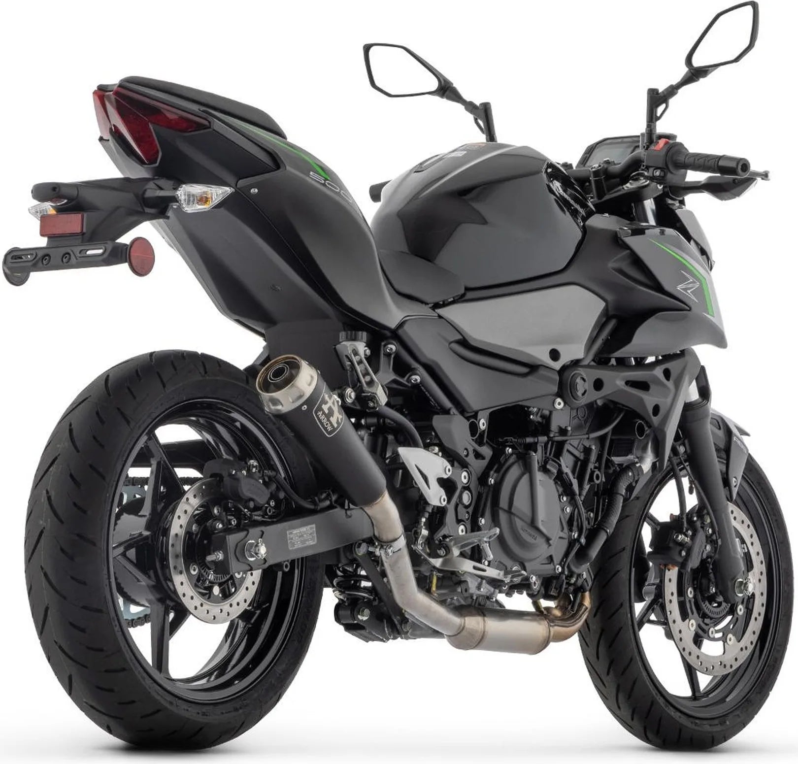 Impianto Di Scarico Completo Non Catalizzato E Con Omologazione Suono Pro-Race Nichrom Nero - Arrow Special Parts Compatibile Con Kawasaki Z 500 (2024-2026)