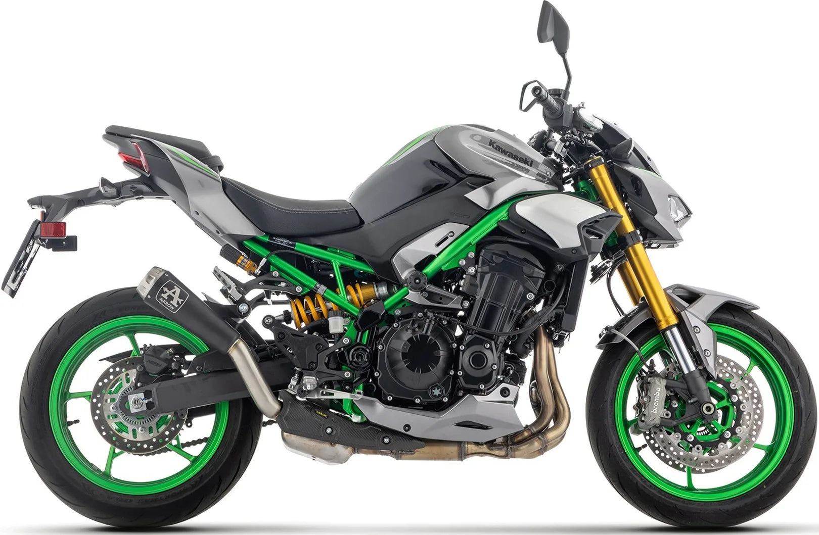 Impianto Di Scarico Completo Non Catalizzato E Con Omologazione Suono Pro-Race Nichrom Nero - Arrow Special Parts Compatibile Con Kawasaki Z 900 (2025-2026)