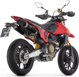 Terminale Di Scarico Con Omologazione Suono Pro-Race Inox Nero - Arrow Special Parts Compatibile Con Ducati Hypermotard 698 Mono (2024-2025)