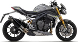Terminale Di Scarico Con Omologazione Suono Race-Tech Titanio Nero Carbonio - Arrow Special Parts Compatibile Con Triumph Speed Triple 1200 Rs (2021-2024)