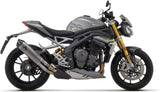 Terminale Di Scarico Con Omologazione Suono Race-Tech Titanio Carbonio - Arrow Special Parts Compatibile Con Triumph Speed Triple 1200 Rs (2021-2024)