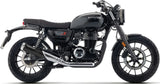 Terminale Di Scarico Con Omologazione Suono Rebel Inox Nero Fondello Alluminio - Arrow Special Parts Compatibile Con Honda Gb 350 S E5+ (2025-2026)