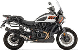 Complete Exhaust System Without Catalytic Converter And Without Sound Certification Rebel Steel Black Body And Black Aluminium Cap - Arrow Special Parts Compatible With Harley-Davidson Pan America 1250 (2026)