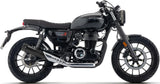 Terminale Di Scarico Con Omologazione Suono Rebel Inox Nero Fondello Alluminio Nero - Arrow Special Parts Compatibile Con Honda Gb 350 S E5+ (2025-2026)