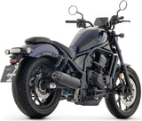 Terminale Di Scarico Con Omologazione Suono Rebel Nichrom Nero Fondello Carby - Arrow Special Parts Compatibile Con Honda Cmx 1100 Rebel (2025-2026)
