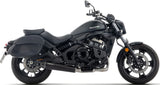 Impianto Di Scarico Completo Catalizzato E Con Omologazione Suono Rebel Inox Nero Fondello Carby - Arrow Special Parts Compatibile Con Kawasaki Vulcan 650 S (2025-2026)