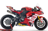 Impianto Di Scarico Completo Non Catalizzato E Senza Omologazione Suono Round Competition Titanio Fondello Carby - Arrow Special Parts Compatibile Con Ducati Panigale V2 / S (2025-2026)