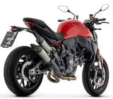 Uncatalysed Exhaust System Without Sound Certification Round Titanium Body And Carbon Cap - Arrow Special Parts Compatible With Ducati Monster 890 V2 (2026)
