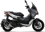 Impianto Di Scarico Completo Catalizzato E Con Omologazione Suono Urban Alluminio Nero Acciaio Nero - Arrow Special Parts Compatibile Con Aprilia Sr 200 Gt (2022-2024)